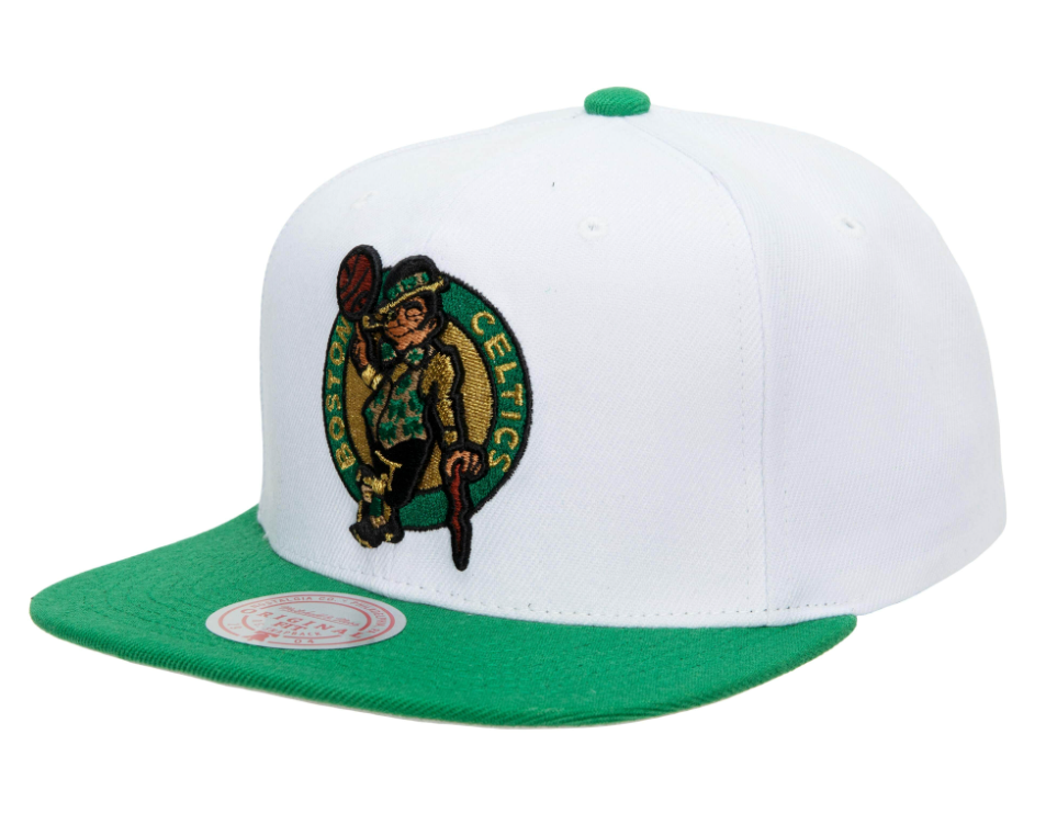 Boston Celtics Mitchell & Ness 50th Anniversary HWC Green/White Snapback Hat for Men product image 1, provided for visual