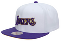 Los Angeles Lakers Mitchell & Ness 50th Anniversary HWC Purple/White Snapback Hat for Men product image 1, provided for