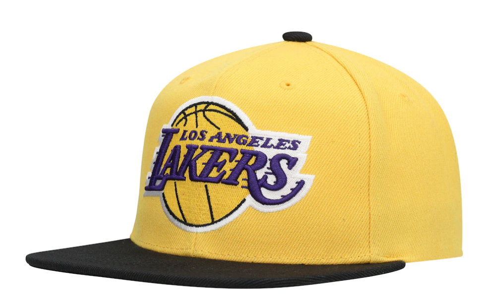 Los Angeles Lakers Mitchell & Ness Gold/Black Hardwood Classics Core Snapback Hat for Men product image 3, provided for