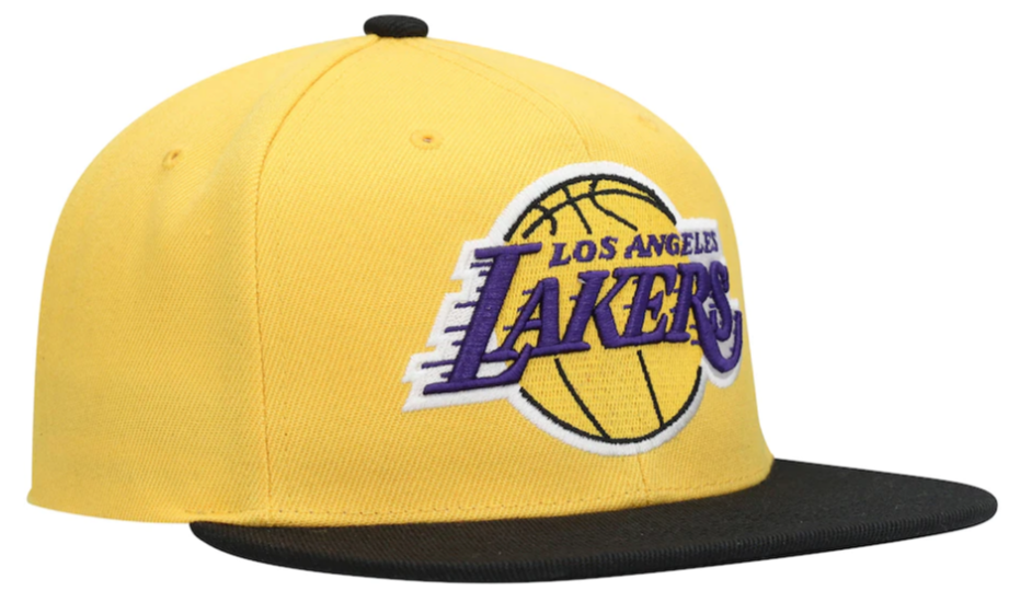 Los Angeles Lakers Mitchell & Ness Gold/Black Hardwood Classics Core Snapback Hat for Men product image 1, provided for