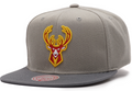 Milwaukee Bucks Mitchell & Ness Cool Grey 3 Snapback Hat for Men product image 1, provided for visual reference and product