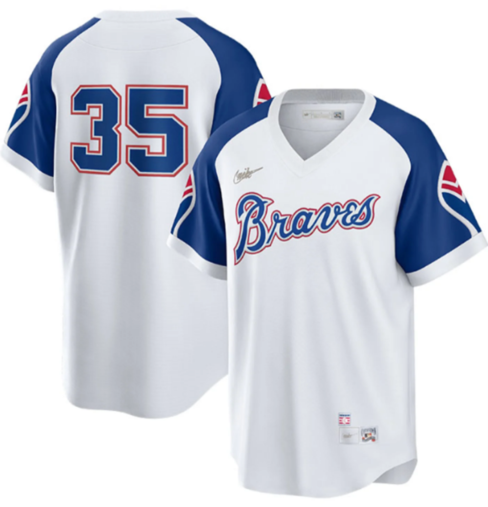 Nike Men Atlanta Braves Phil Niekro Cooperstown Collection Home Replica Cool Base Jersey product image 1, provided for