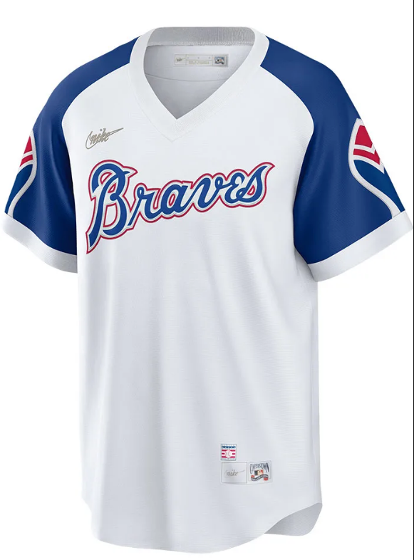 Nike Men Atlanta Braves Phil Niekro Cooperstown Collection Home Replica Cool Base Jersey product image 2, provided for
