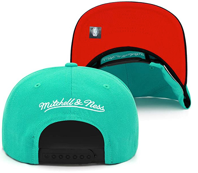Vancouver Grizzlies Mitchell & Ness Teal NBA Core Basic HWC Adjustable Snapback Hat for Men product image 3, provided for
