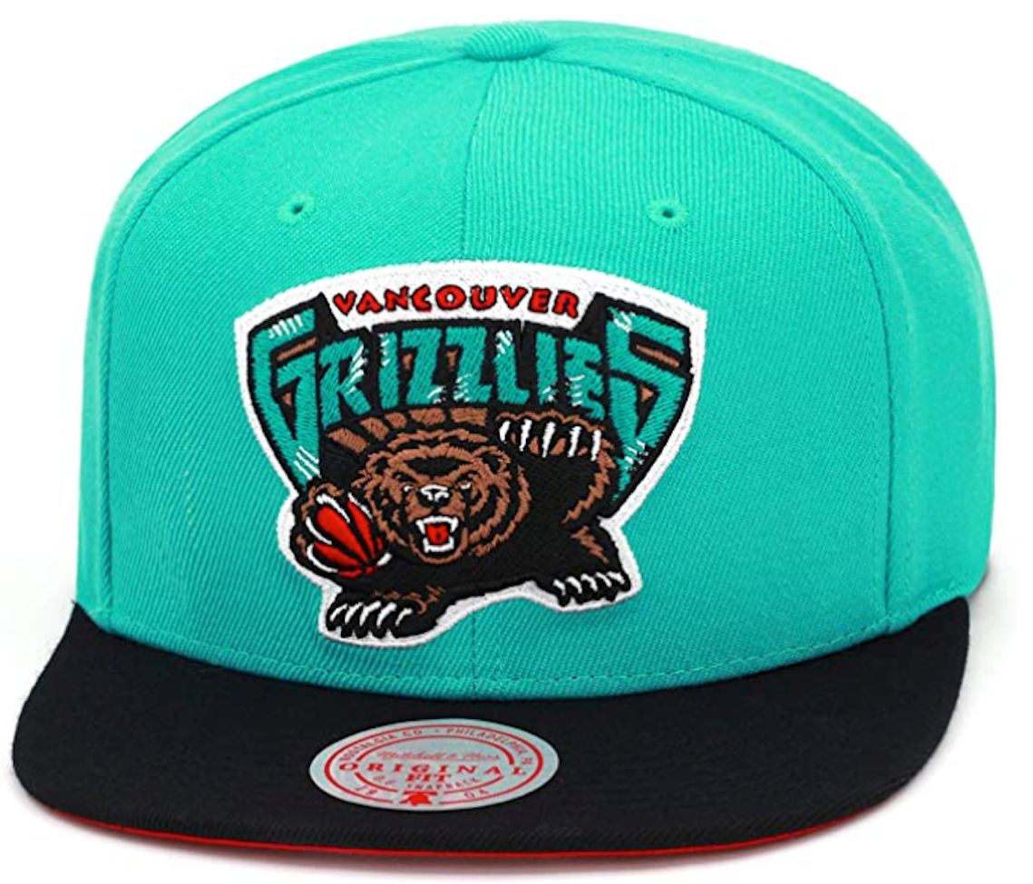 Vancouver Grizzlies Mitchell & Ness Teal NBA Core Basic HWC Adjustable Snapback Hat for Men product image 1, provided for
