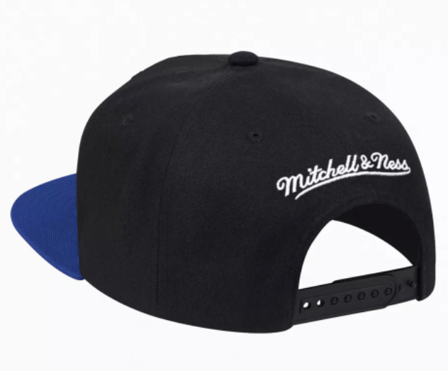 New York Knicks Black/Royal NBA Core Basic HWC Mitchell & Ness Snapback Hat for Men product image 2, provided for visual