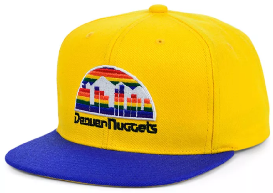 Denver Nuggets NBA Core Basic Gold/Royal HWC Mitchell & Ness Snapback Hat for Men product image 1, provided for visual