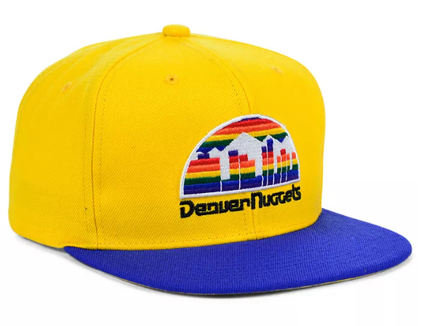 Denver Nuggets NBA Core Basic Gold/Royal HWC Mitchell & Ness Snapback Hat for Men product image 2, provided for visual