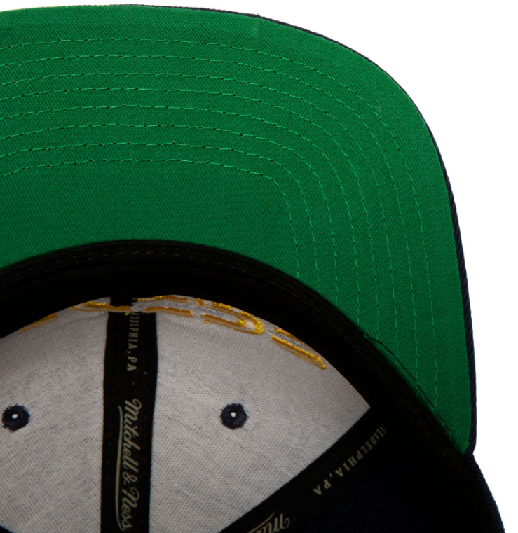 Indiana Pacers NBA Core Basic Navy Mitchell & Ness Snapback Hat for Men product image 3, provided for visual reference and