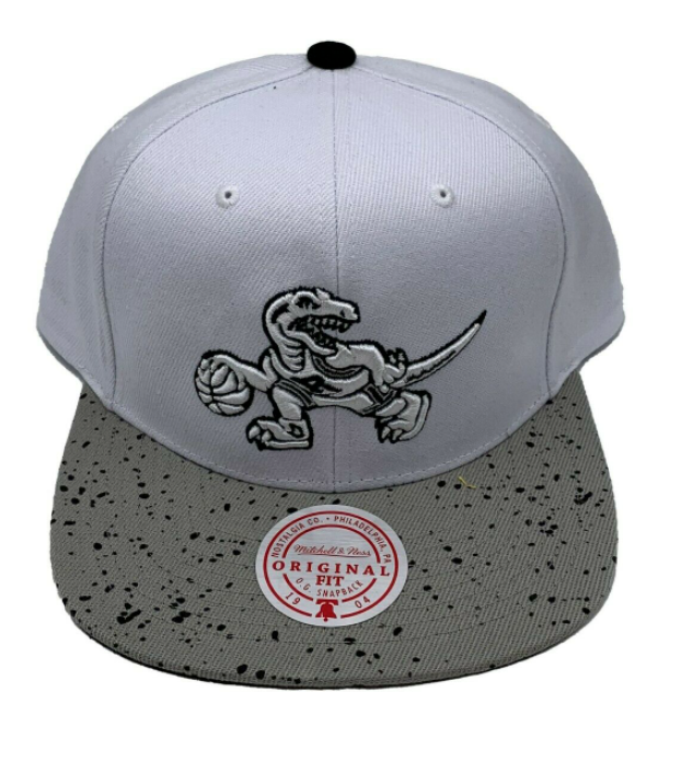 Toronto Raptors NBA Cement Top HWC Mitchell & Ness Snapback Hat for Men product image 2, provided for visual reference and