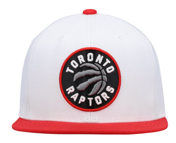 Toronto Raptors NBA Core basic 2 Tone White/Red Mitchell & Ness Snapback Hat for Men product image 2, provided for visual