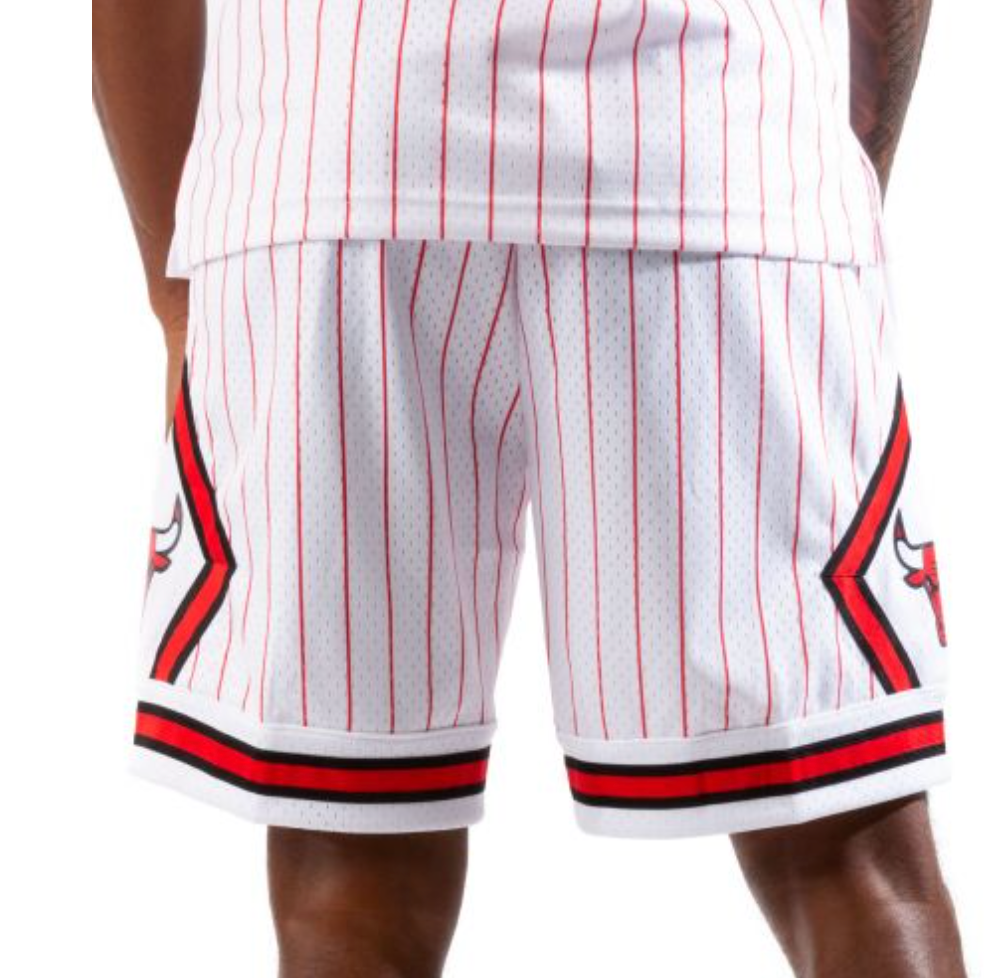 Mitchell & Ness Chicago Bulls Hardwood Classic White Reload Swingman Shorts for Men product image 5, provided for visual
