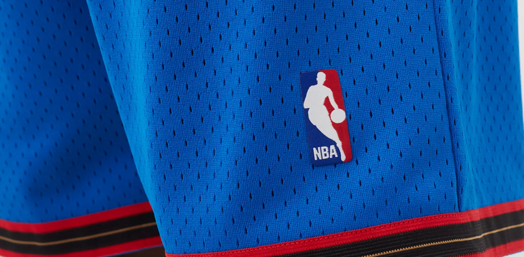 Philadelphia 76ers Mitchell & Ness Hardwood Classics Team Swingman Shorts - Blue for Men product image 4, provided for