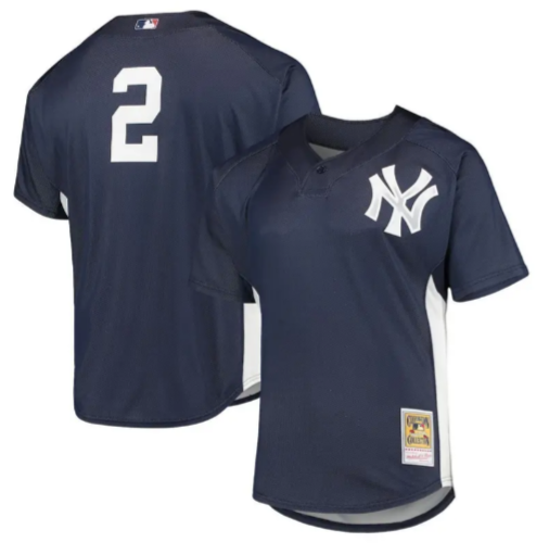 Derek Jeter New York Yankees Mitchell & Ness Navy 2009 Authentic Batting Practice Jersey for Men product image 1, provided