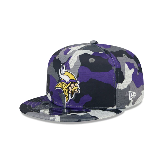 Minnesota Vikings New Era Camo 2022 NFL Training Camp Official 9FIFTY Snapback Adjustable Hat for Men product image 1,