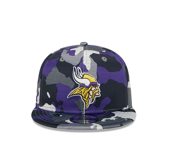 Minnesota Vikings New Era Camo 2022 NFL Training Camp Official 9FIFTY Snapback Adjustable Hat for Men product image 2,