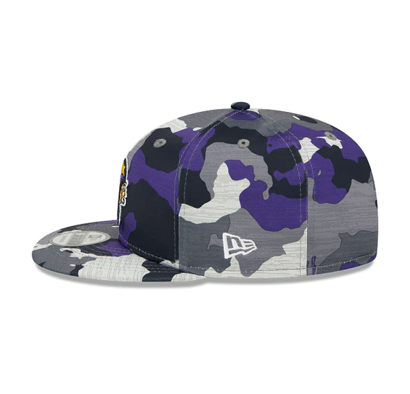 Minnesota Vikings New Era Camo 2022 NFL Training Camp Official 9FIFTY Snapback Adjustable Hat for Men product image 4,