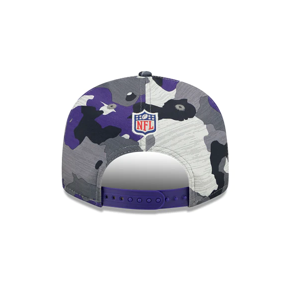 Minnesota Vikings New Era Camo 2022 NFL Training Camp Official 9FIFTY Snapback Adjustable Hat for Men product image 6,