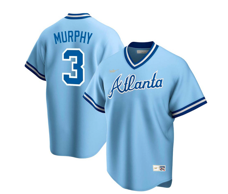 Nike Dale Murphy Atlanta Braves Blue Cooperstown Collection Player Jersey for Men product image 1, provided for visual