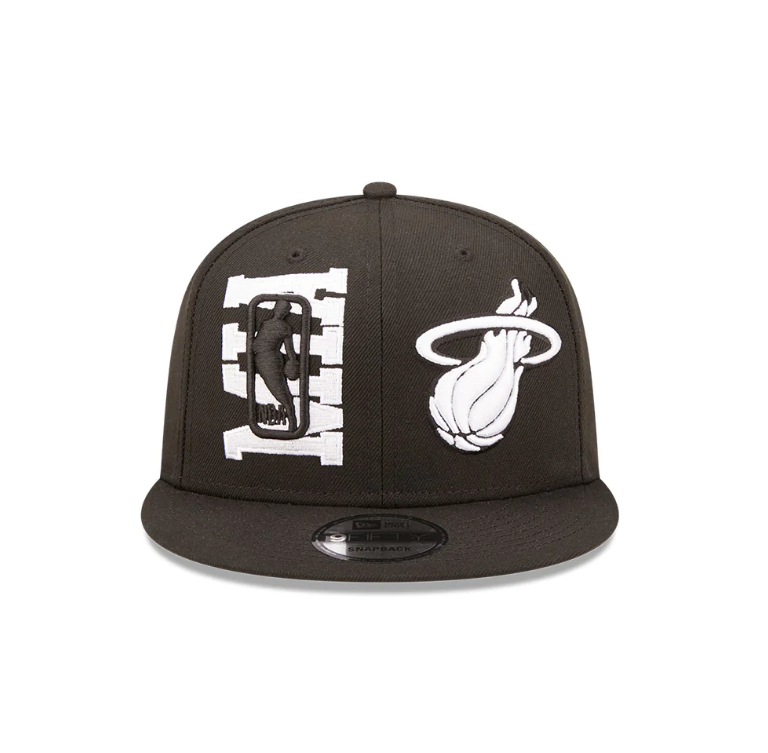 Miami Heat New Era Black 2022 NBA Draft 9FIFTY Snapback Hat product image 2, provided for visual reference and product
