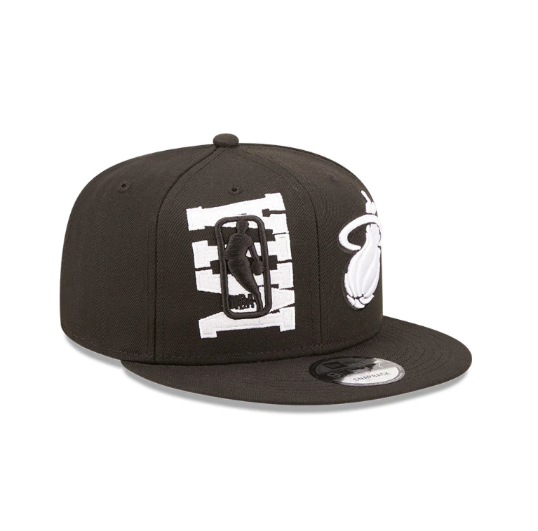 Miami Heat New Era Black 2022 NBA Draft 9FIFTY Snapback Hat product image 3, provided for visual reference and product