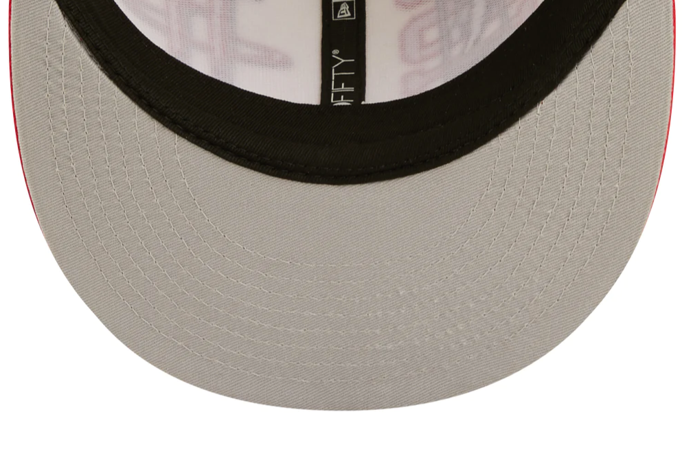 Houston Rockets New Era 2022 NBA Draft 9FIFTY Snapback Adjustable Hat - Cream/Red product image 5, provided for visual