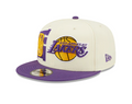 Los Angeles Lakers New Era 2022 NBA Draft 9FIFTY Snapback Adjustable Hat - Cream/Purple product image 1, provided for visual