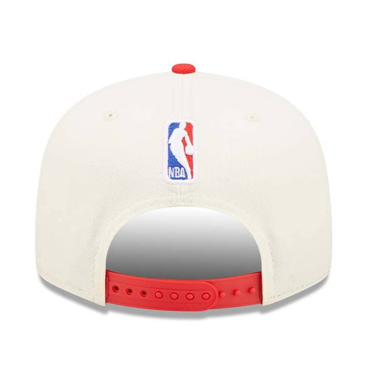 Chicago Bulls New Era 2022 NBA Draft 9FIFTY Snapback Adjustable Hat - Cream/Red product image 4, provided for visual
