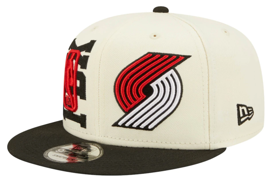 Portland Trail Blazers New Era 2022 NBA Draft 9FIFTY Snapback Adjustable Hat - Cream/Blue product image 1, provided for