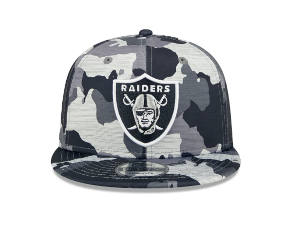Las Vegas Raiders New Era Camo 2022 NFL Training Camp Official 9FIFTY Snapback Adjustable Hat for Men product image 2,