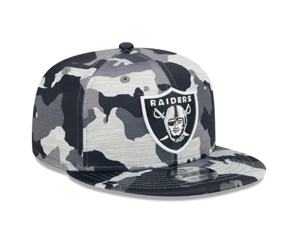 Las Vegas Raiders New Era Camo 2022 NFL Training Camp Official 9FIFTY Snapback Adjustable Hat for Men product image 3,