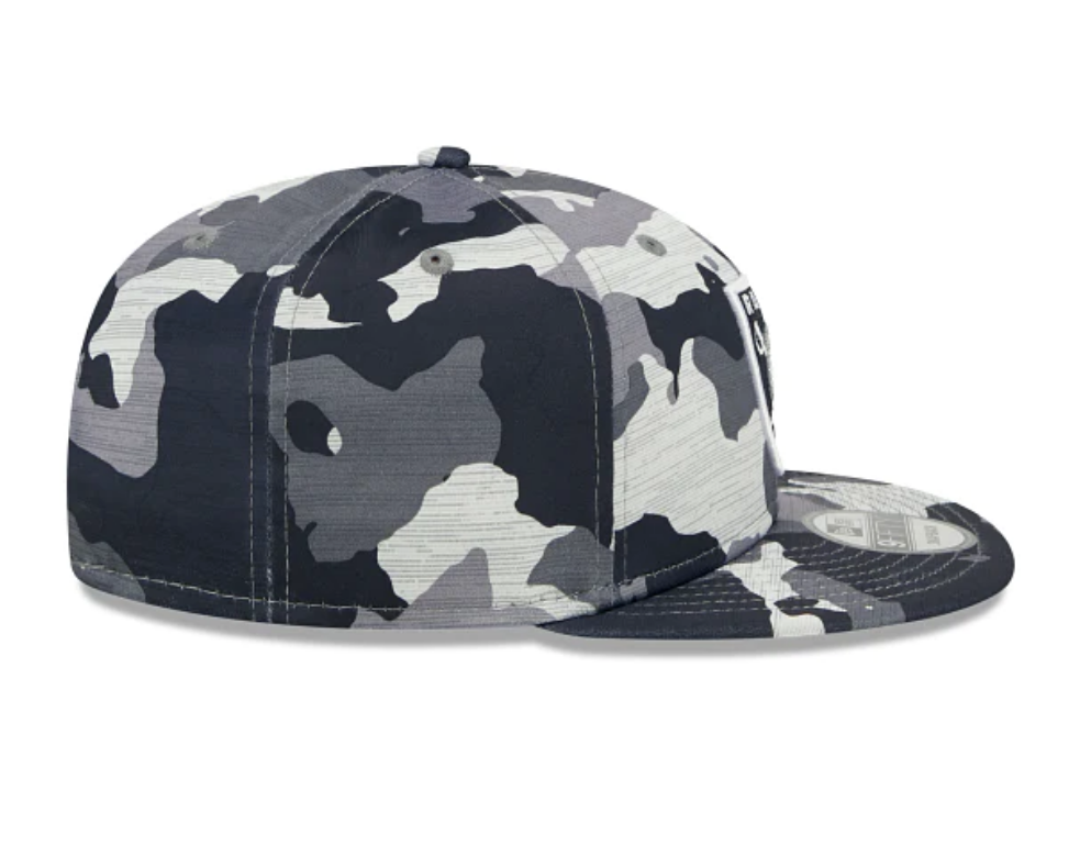 Las Vegas Raiders New Era Camo 2022 NFL Training Camp Official 9FIFTY Snapback Adjustable Hat for Men product image 5,