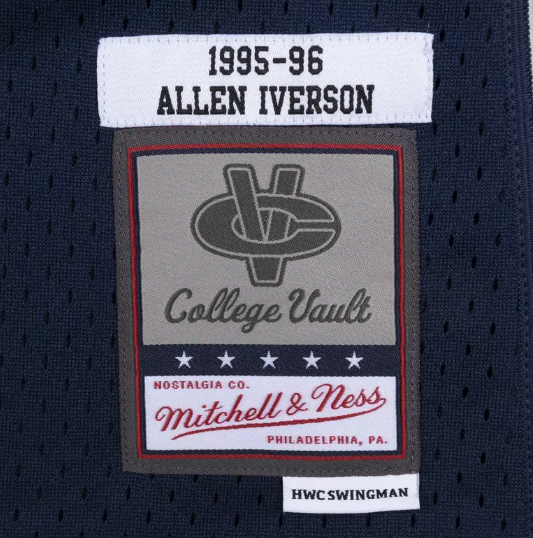 Georgetown Hoyas Allen Iverson Mitchell & Ness Swingman Jersey for Men product image 4, provided for visual reference and