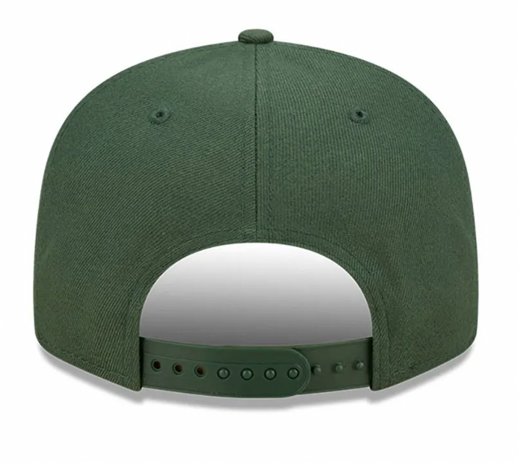 Mens Green Bay Packers New Era Green Script 9FIFTY Snapback Hat product image 4, provided for visual reference and product