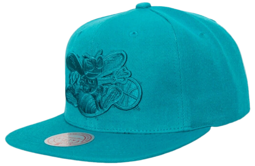 Charlotte Hornets Mitchell & Ness Tonal Eclipse Snapback Hat- Teal product image 1, provided for visual reference and