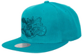 Charlotte Hornets Mitchell & Ness Tonal Eclipse Snapback Hat- Teal product image 1, provided for visual reference and