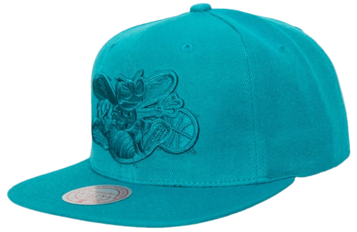 Charlotte Hornets Mitchell & Ness Tonal Eclipse Snapback Hat- Teal product image 1, provided for visual reference and