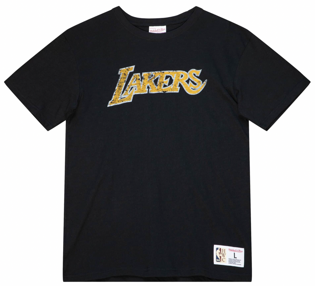 Los Angeles Lakers NBA Legendary Slub Black T-Shirt By Mitchell And Ness for Men product image 1, provided for visual