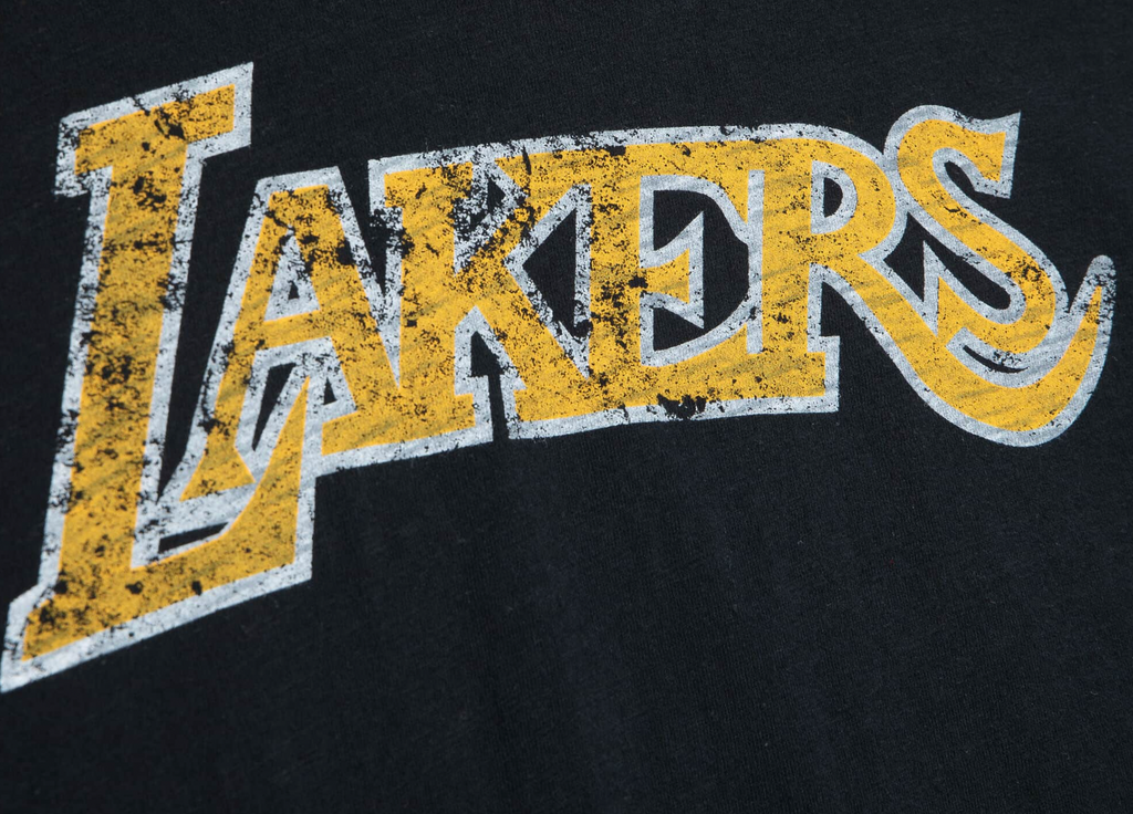 Los Angeles Lakers NBA Legendary Slub Black T-Shirt By Mitchell And Ness for Men product image 2, provided for visual