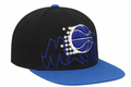 Orlando Magic Mitchell & Ness 2 Tone Black and Royal Low Big Face Hardwood Classics Snapback Hat for Men product image 1,