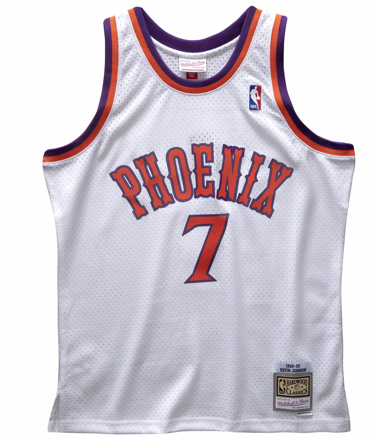 Mitchell & Ness Kevin Johnson White Phoenix Suns 1989-90 Hardwood Classics Swingman Jersey for Men product image 1, provided