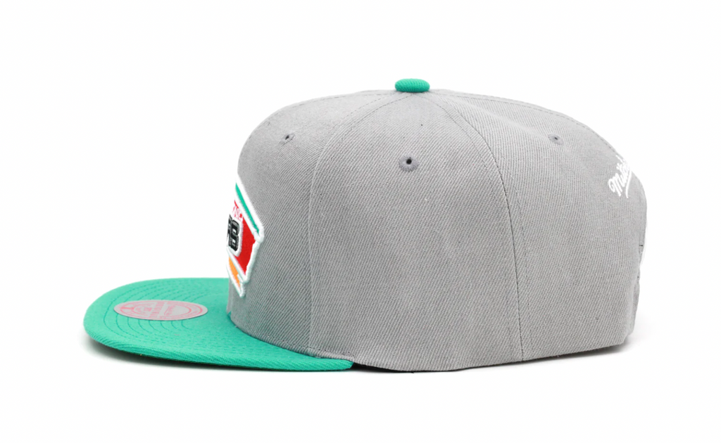Mitchell & Ness San Antonio Spurs Hardwood Classics Core Gray/ Teal Adjustable Snapback Hat for Men product image 5,