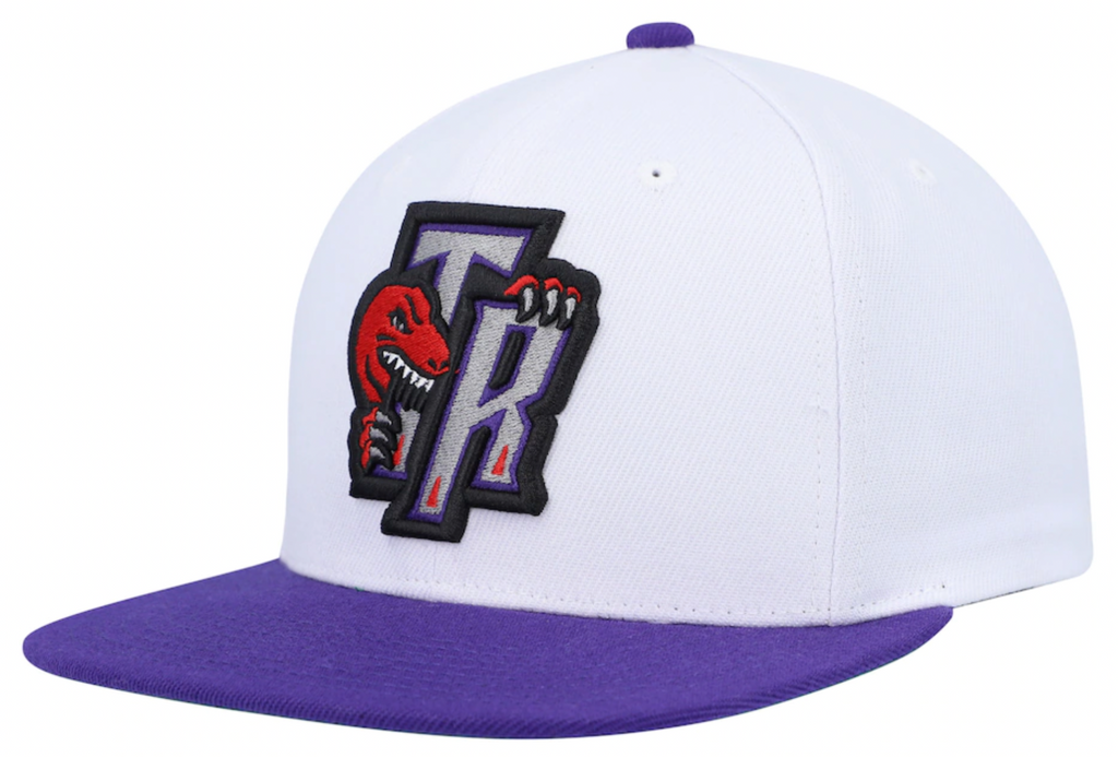 Mitchell & Ness Toronto Raptors HWC White/Purple Adjustable Snapback Hat for Men product image 1, provided for visual