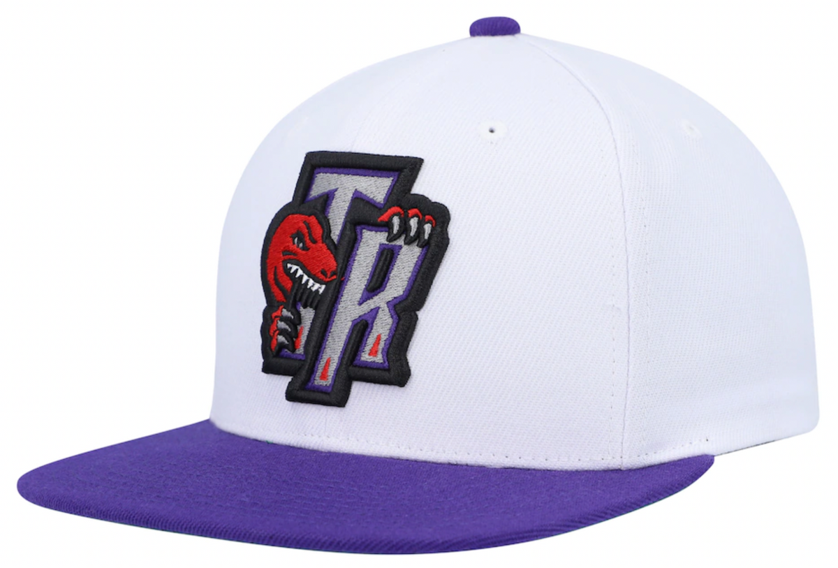 Mitchell & Ness Toronto Raptors HWC White/Purple Adjustable Snapback Hat for Men product image 1, provided for visual