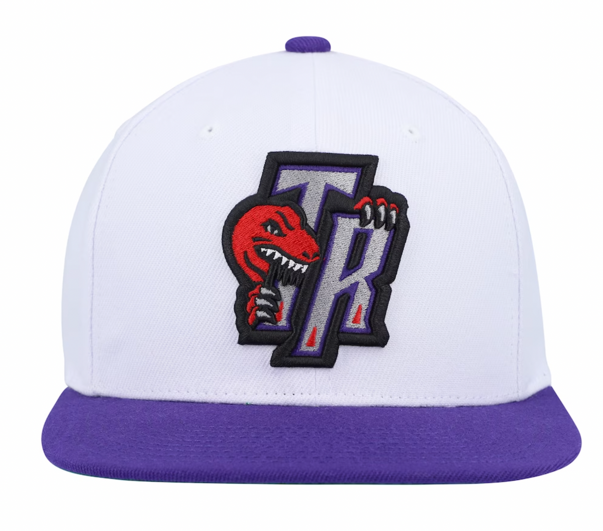 Mitchell & Ness Toronto Raptors HWC White/Purple Adjustable Snapback Hat for Men product image 2, provided for visual