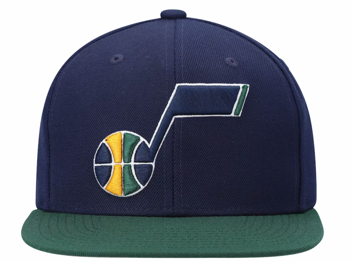 Mens NBA Utah Jazz HWC 2-Tone 2.0 Snapback Hat By Mitchell And Ness product image 2, provided for visual reference and