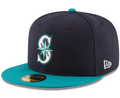 Seattle Mariners New Era Navy/Aqua Alternate Authentic Collection On Field 59FIFTY Fitted Hat for Men product image 1,