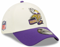 Minnesota Vikings New Era Cream/Purple 2022 Sideline 39THIRTY Flex Hat for Men product image 1, provided for visual