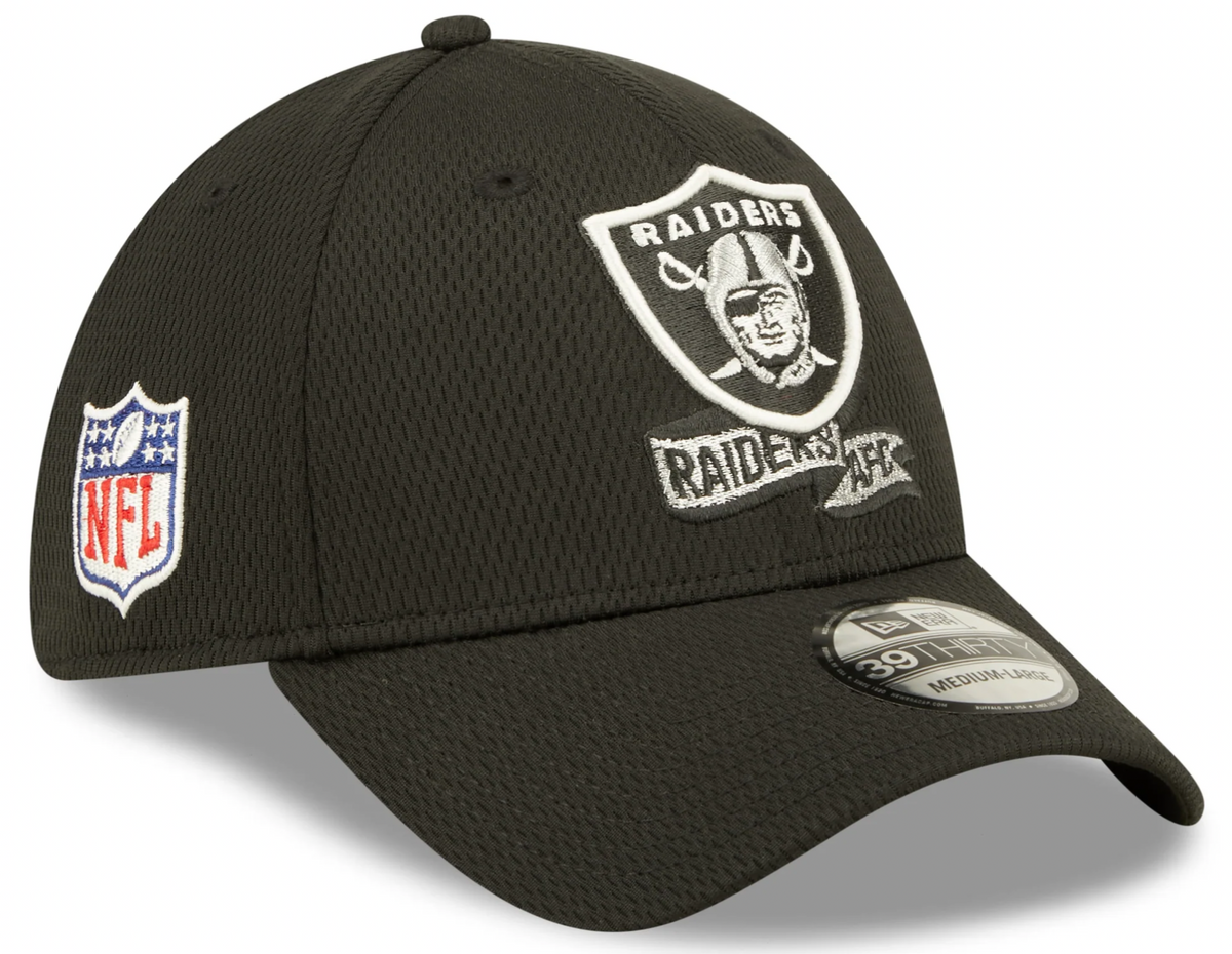 Las Vegas Raiders New Era Black 2022 Sideline Coaches 39THIRTY Flex Hat for Men product image 1, provided for visual