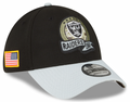 Las Vegas Raiders New Era Black 2022 Salute to Service 39THIRTY Flex Hat for Men product image 1, provided for visual
